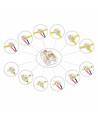 LED strip multi samler - 8mm, enkeltfarvet, IP20, 5V-24V