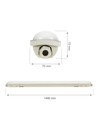 150cm 52W Limea Gigant komplet LED armatur - 8900lm, IP65, IK10, 4000K, gennemfortrådet