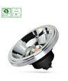 12W AR111 GU10 LED pære - 15°, sort, 5 års garanti