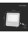 30W LED projektør - 185lm/W, IP65, Samsung LED chip, kold hvid, sort kabinet, udendørs