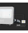 30W LED projektør - 185lm/W, IP65, Samsung LED chip, kold hvid, sort kabinet, udendørs