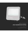 30W LED projektør - 185lm/W, IP65, Samsung LED chip, kold hvid, sort kabinet, udendørs