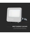 30W LED projektør - 185lm/W, IP65, Samsung LED chip, kold hvid, sort kabinet, udendørs