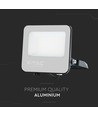 30W LED projektør - 185lm/W, IP65, Samsung LED chip, kold hvid, sort kabinet, udendørs