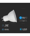 GU10 6,5W dæmpbar LED pære - Samsung LED chip, 110 grader, 3000K, 5 års garanti
