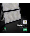 500W LED projektør - 135lm/W, 67.500lm, IP65, sort, udendørs