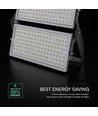 500W LED projektør - 135lm/W, 67.500lm, IP65, sort, udendørs