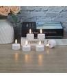 6-pak hvide LED fyrfadslys inkl. ladebase - Inkl. fjernb., timer