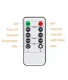 4-pak LED Udendørs bloklys, inkl. fjernbetjening, Ø5,5cm - Højde: 10/13/15/17cm, Batteri, timerfunktion, trådløs, tåler vand