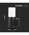 Vt-7616 havevægslampe GU10 - aluminiumshus, sort IP54