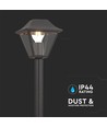VT-845 pullertlampe E27 - mat sort, klarglas