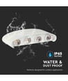 Vt-848 LED væglampe 7W - 3000K, sandet hvid
