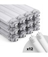12 stk. Limea T8 LED dobbeltarmatur - Inkl. 24x18,5W 120cm LED rør, IP65 vandtæt