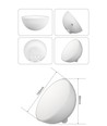 Opladelig RGB+CCT halvkugle bord/natlampe - Hvid, Tuya Smart/Smart life, IP20 indendørs