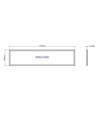 Outlet: 120x30 LED panel - 27W, 150 lm/W, hvid kant