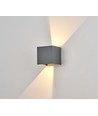 6W CUBIC PRO væglampe - IP65, antracit grå, sløjfbar, justerbar, firkantet, op/ned, inde / ude, inkl. lyskilde
