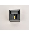 6W CUBIC PRO væglampe - IP65, antracit grå, sløjfbar, justerbar, firkantet, op/ned, inde / ude, inkl. lyskilde