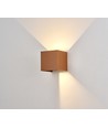 6W CUBIC PRO væglampe - IP65, Corten, sløjfbar, justerbar, firkantet, op/ned, inde / ude, inkl. lyskilde