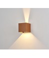 6W CUBIC PRO væglampe - IP65, Corten, sløjfbar, justerbar, firkantet, op/ned, inde / ude, inkl. lyskilde
