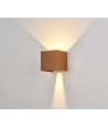 6W CUBIC PRO væglampe - IP65, Corten, sløjfbar, justerbar, firkantet, op/ned, inde / ude, inkl. lyskilde