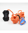 3m orange reb med RGB lys - Med karabinhage, maks. 80kg belastning
