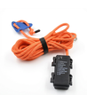 5m orange reb med RGB lys - Med karabinhage, maks. 80kg belastning