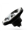 GU10 10W LED spot - AR111, 20° spredning, 5 års garanti, sort hus