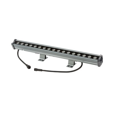 ECLAIR FACADE 18W 24V 45° IP65 500x43x85mm GRÅ 5 år gw. – Kulør : Varm