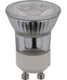Mini GU10 MR11 3W dæmpbar LED pære - 200lm, 40°, glas, varm hvid