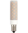 E14 6W LED rørpære - 8cm, 660lm, dæmpbar, opal glas