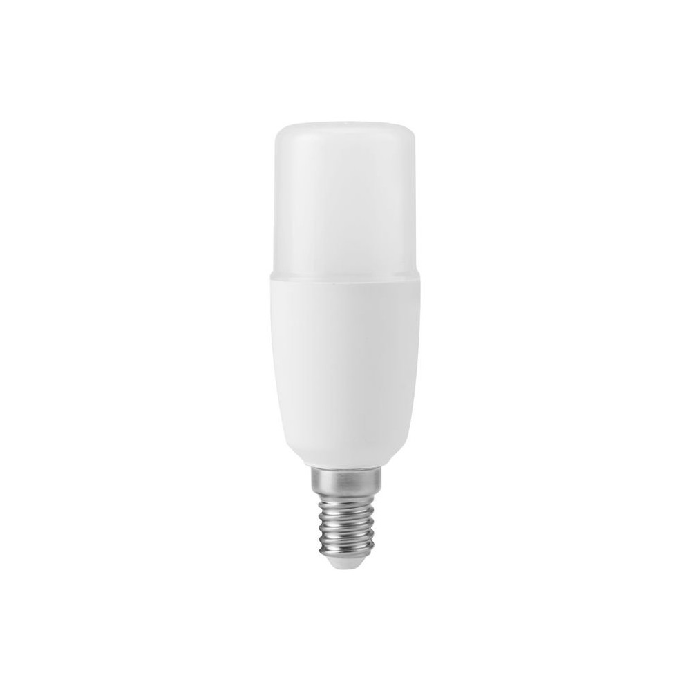 E14 7W LED rørpære, 10,8cm, 95-265V - 810lm, opal glas - Kulør : Varm E14 7W LED rørpære, 10,8cm, 95-265V - 810lm, opal glas - Kulør : Varm