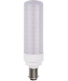BA15d 11,3cm / 8W dæmpbar LED rørpære - 850lm, opal glas, 3000K