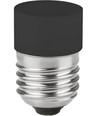E27 3,4W dæmpbar LED rørpære - 4,5cm, 2700K, sort, No Side Glow