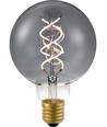 E27 5W dæmpbar LED pære - G95, Double Helix, Smoke, 2200K, 120lm