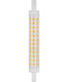R7S 118mm / 9W LED pære - 830lm, 3000K, klar glas, keramik