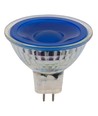 GU5.3 5W LED pære, 12V - MR16, Blå, 38 grader, glas