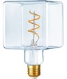E27 4W dæmpbar LED Ice Cube pære - C95, 2500K, Crystal, Filament Flex