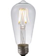 E27 4W dæmpbar LED Rustika pære - ST58, filament, 2500K, klar glas