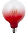E27 4W dæmpbar LED pære - G125, rød, Flex Filament, 140lm