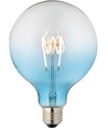 E27 4W dæmpbar LED pære - G125, Flex Filament, Blå, 140lm