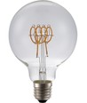 E27 4,5W dæmpbar LED pære - G95, Filament Flex, 2200K, 190lm, klar glas