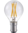 BA15d 4W dæmpbar LED kronepære - G45, filament, klart glas, 2700K