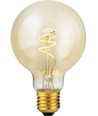 E27 4,2W dæmpbar LED Slim Flex filamentpære - G80, 470lm, 2200K, guld glas