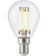 E14 4,7W dæmpbar LED kronepære - G45, filament, klar glas, 2700K
