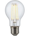 E27 6,5W dæmpbar LED filamentpære - A60, 810lm, klart glas, 2700K