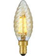 E14 4W dæmpbar LED snoet kertepære - C35, 2200K, gyldent glas, 250lm