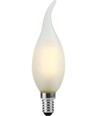 E14 2W dæmpbar LED kertepære med tip - C35, 140lm, mat glas, filament