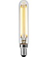 E14 4W dæmpbar LED rørpære - 11,5cm, filament, 2500K, klar glas