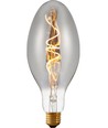 E27 4W dæmpbar LED filamentpære - Ellipse C100, Smoke, 2200K, 100lm