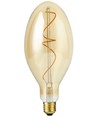 E27 4W dæmpbar LED pære - Big Flex Ellipse, 200lm, 2000K, guld glas, filament